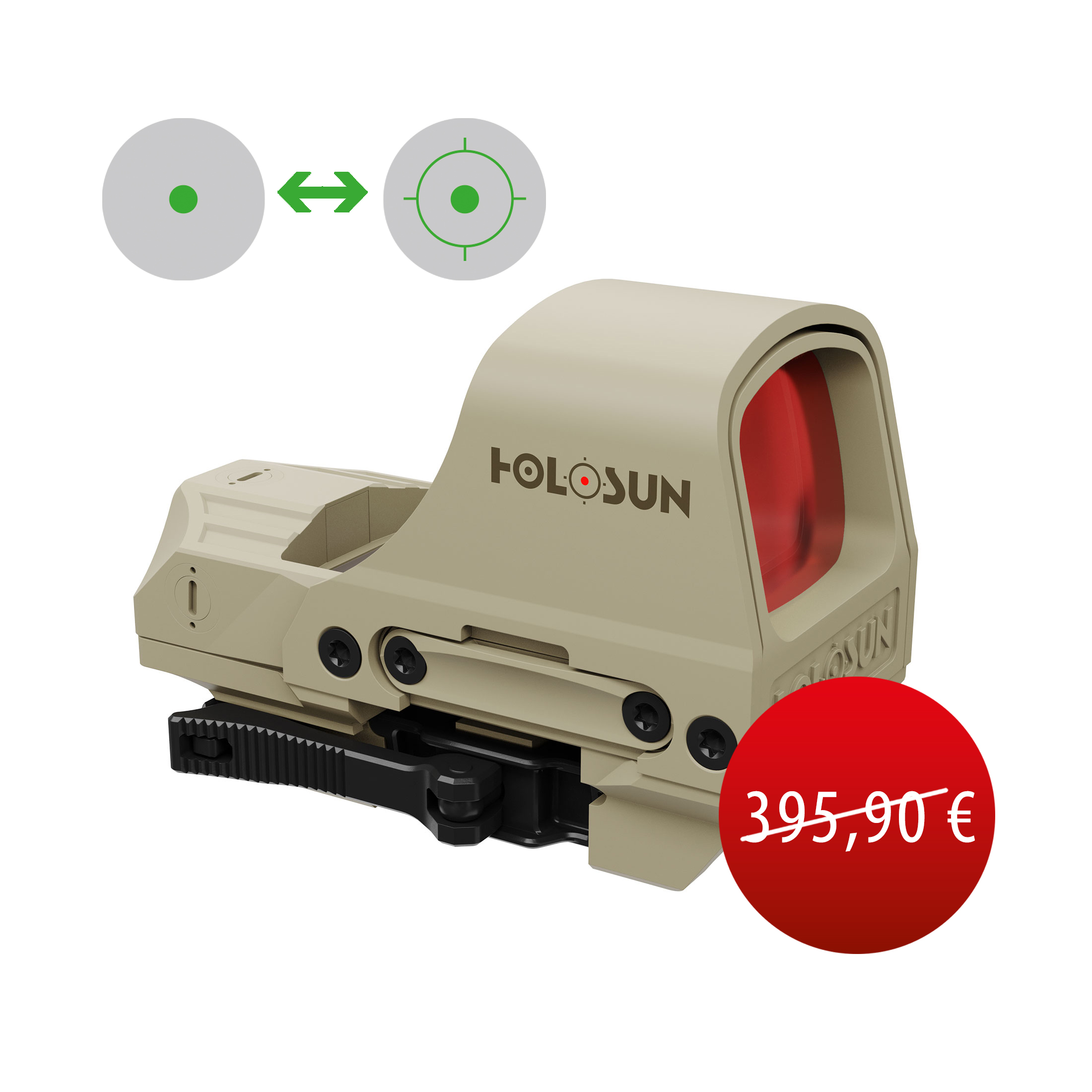 Holosun Dot Sight HE510C-GR-FDE-RENEWED