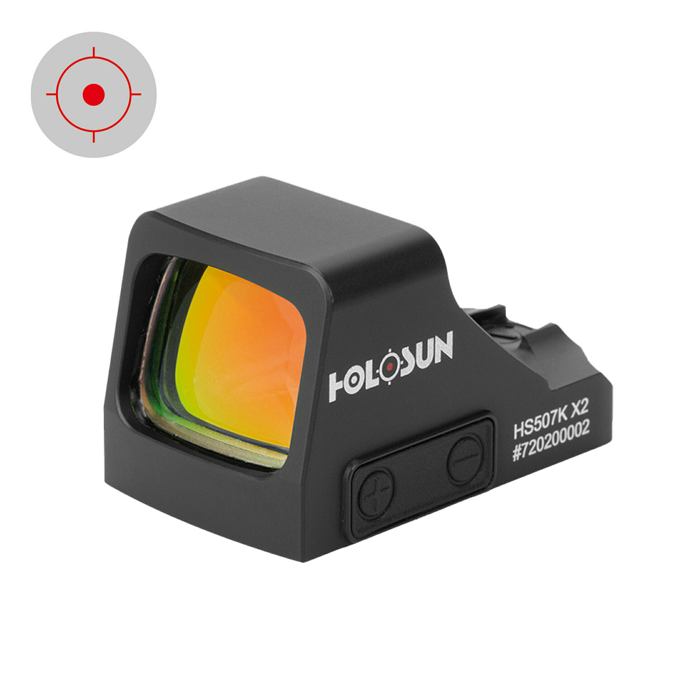 Holosun HS507K-X2 Offenes Reflex Rotpunktvisier + wechselbarem 2MOA Punkt, 32MOA Kreis Absehen, sch…