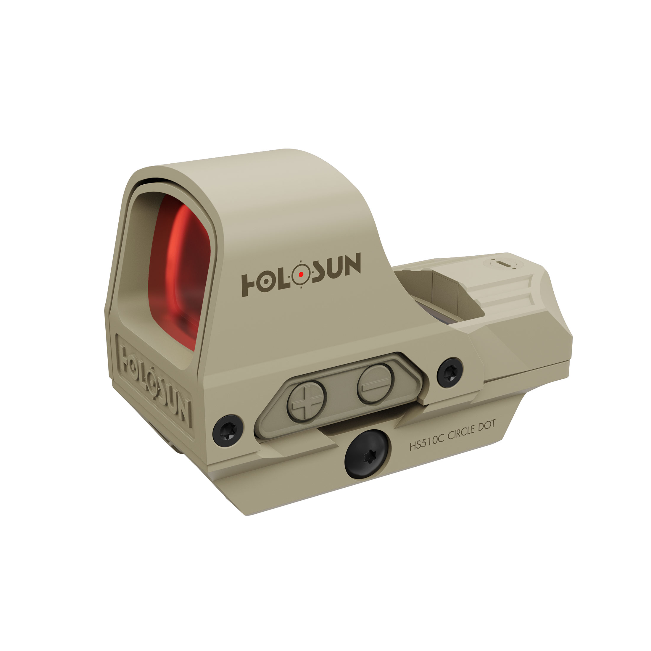 Holosun HS510C-FDE Offenes Reflexvisier Rotpunkt Visier mit wechselbarem 2MOA Punkt, 65MOA Kreis Ab…