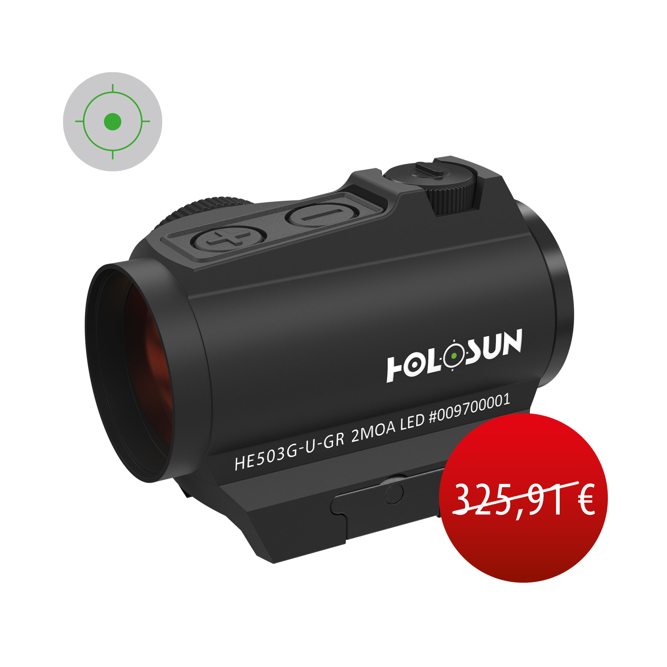 Holosun Dot Sight ELITE HE503G-U-GR-RENEWED